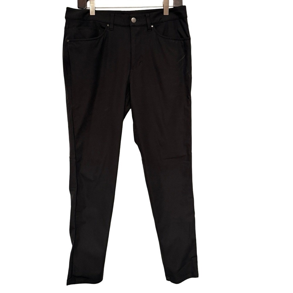 Lululemon ABC Pants Size 31 Black Slim Fit Warpstreme 5 Pocket LM5AD9S Athletic